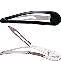 LONEEDY Pack of 10 Large Metal Stoving Varnish Hair Snap Clips,3.5 inch Long No-slip Hair Clips Barrettes For Women and Girls (Black) Beauty & Personal Care LONEEDY