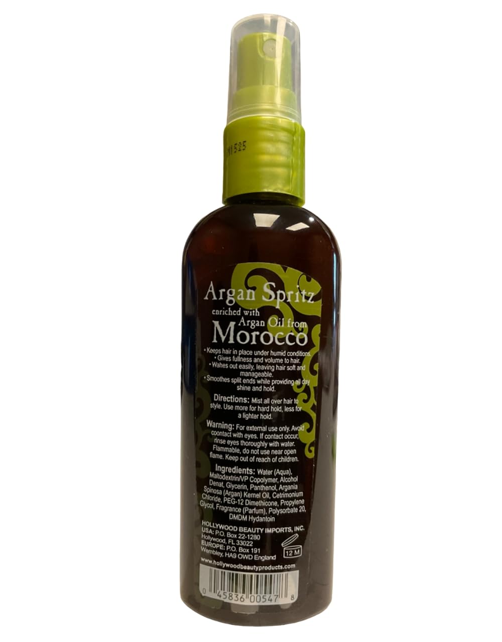 Hollywood Beauty argan spritz 3 fluid ounce, Brown, 3 Fl Oz Beauty & Personal Care Hollywood Beauty