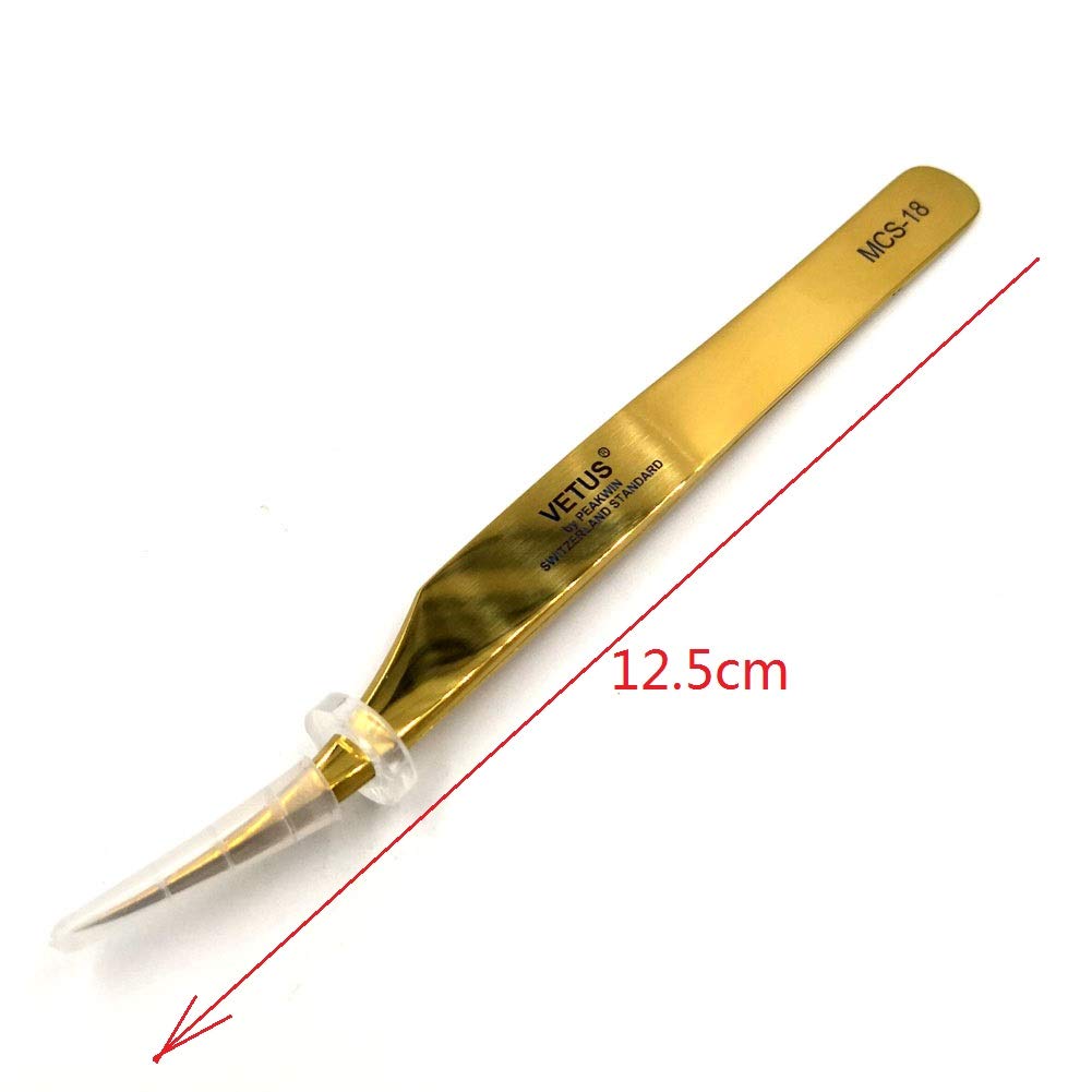 Vetus MCS Makeups Tweezers for Beauty Eyelashes Grip Picking Selection Works (MCS-18) Beauty and Personal Care Vetus