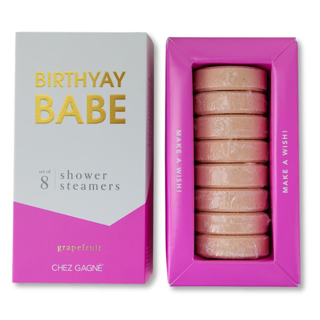 Aromatherapy Shower Steamers - Birthyay Babe - Grapefruit, Set of 8 - Vegan, Cruelty-Free, Made in USA - Paraben, Sulfate & Phthalate-Free - Birthday Beauty and Personal Care Chez Gagné