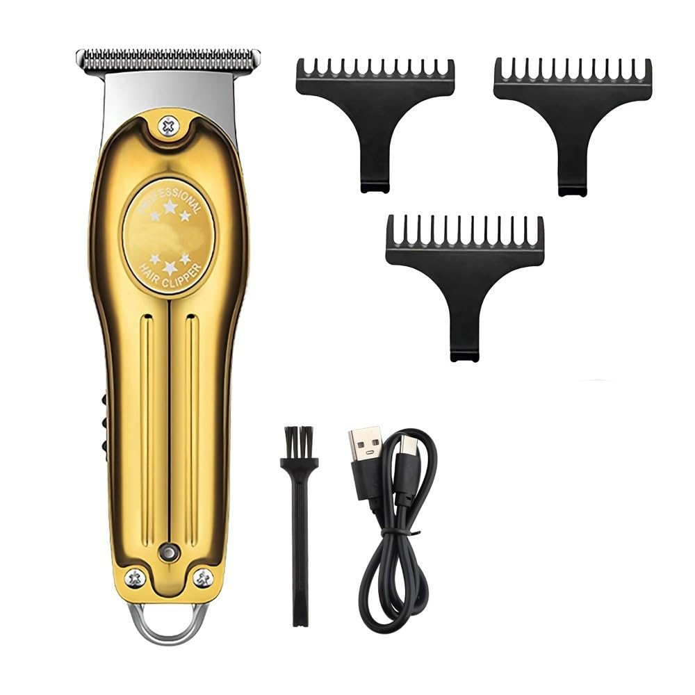 HEYLZBKCF Hair Clippers Mens Professional Clipper Metal Men's Trimmer Rechargeable Barber Cutting Machine 0mm Bareheaded Beauty and Personal Care HEYLZBKCF