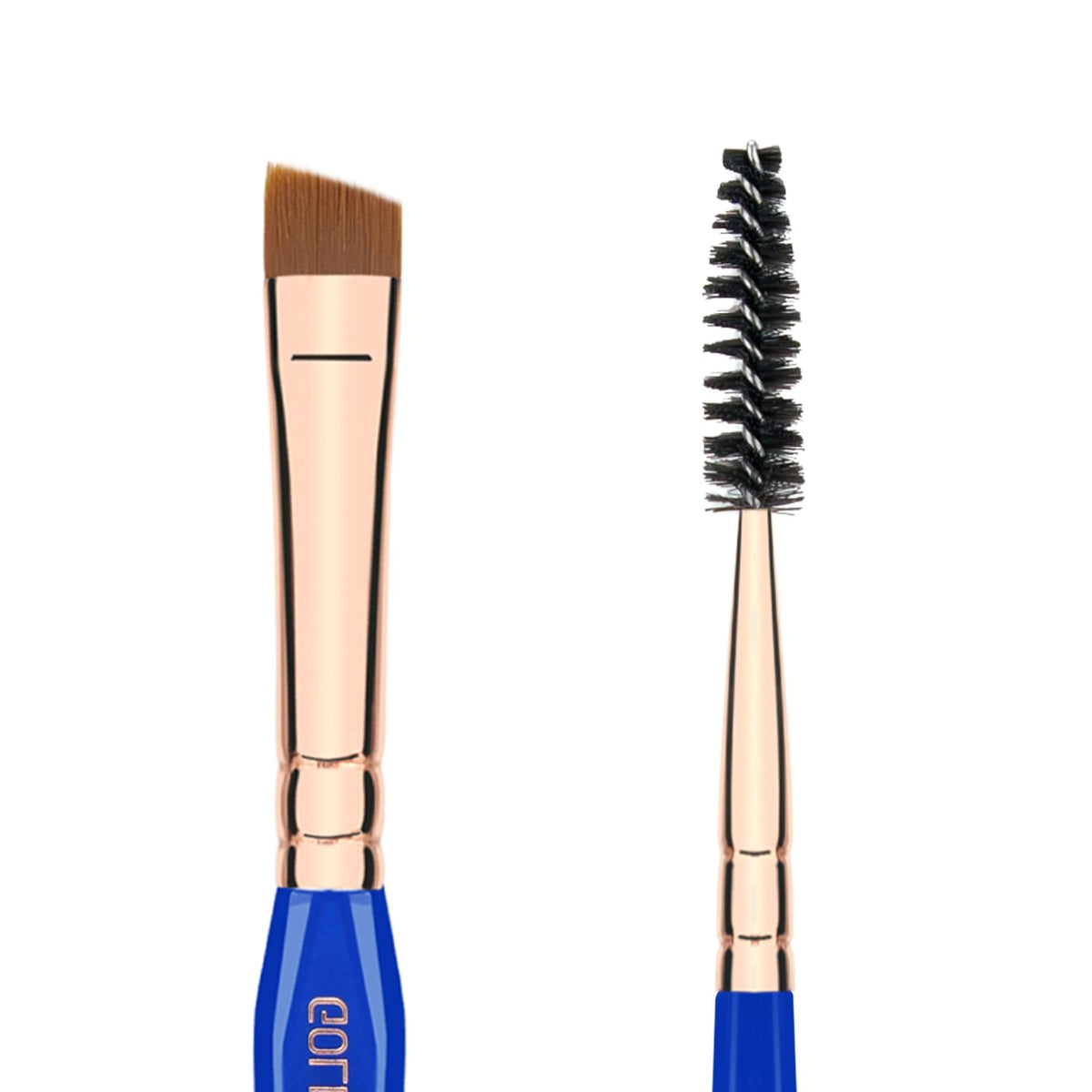 Bdellium Tools Professional Makeup Brush - Golden Triangle 736 Double-ended Angled Definer/Spoolie - With All-Vegan Synthetic Fibers, For Polished