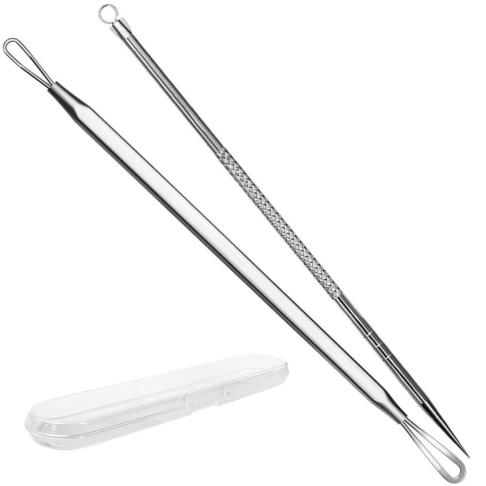 Vybiekr Stainless Steel Blackhead Remover, Pimple Extractor, Pimple Popper, Comedone Extractor, Surgical Grade Acne Treatment Tool, 3rd Generation Beauty and Personal Care Vybiekr