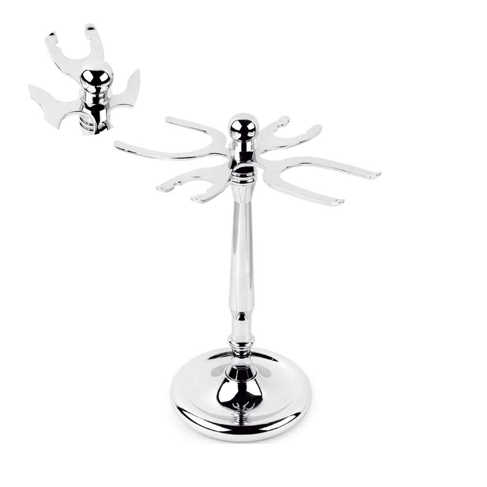 Mrisata 4 Prong s and Shave Brush Stand, Shaving Brush Holder Stand Tool, Shaving Accessories for Man, Holder, Holds 2 Double Safety s and 2 Shave Beauty and Personal Care Mrisata