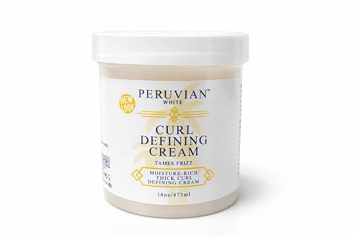 Peruvian white Curl Defining Cream Tames Frizz, Moisture-Rich, 16 oz. Beauty & Personal Care Peruvian white