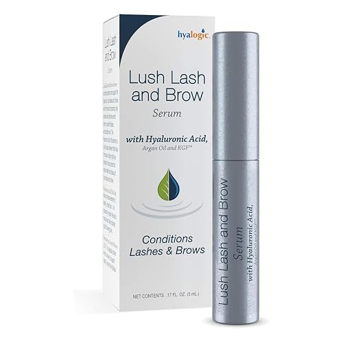 Hyalogic HA Lush Lash and Brow Serum with Hyaluronic Acid, Argan Oil and KGF™ for Lashes & Brows Conditioning - 0.17 Ounce Beauty & Personal Care Hyalogic