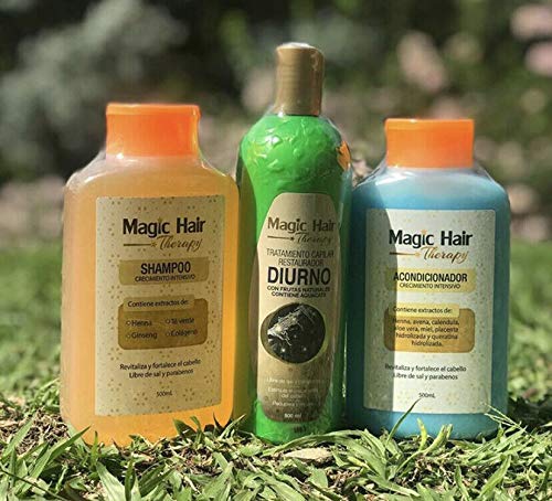 Magic Hair Therapy Shampoo, Acondicionador Crecimiento Intensivo y Tratamiento Capilar Restaurador Diurno Beauty & Personal Care Magic Hair Therapy