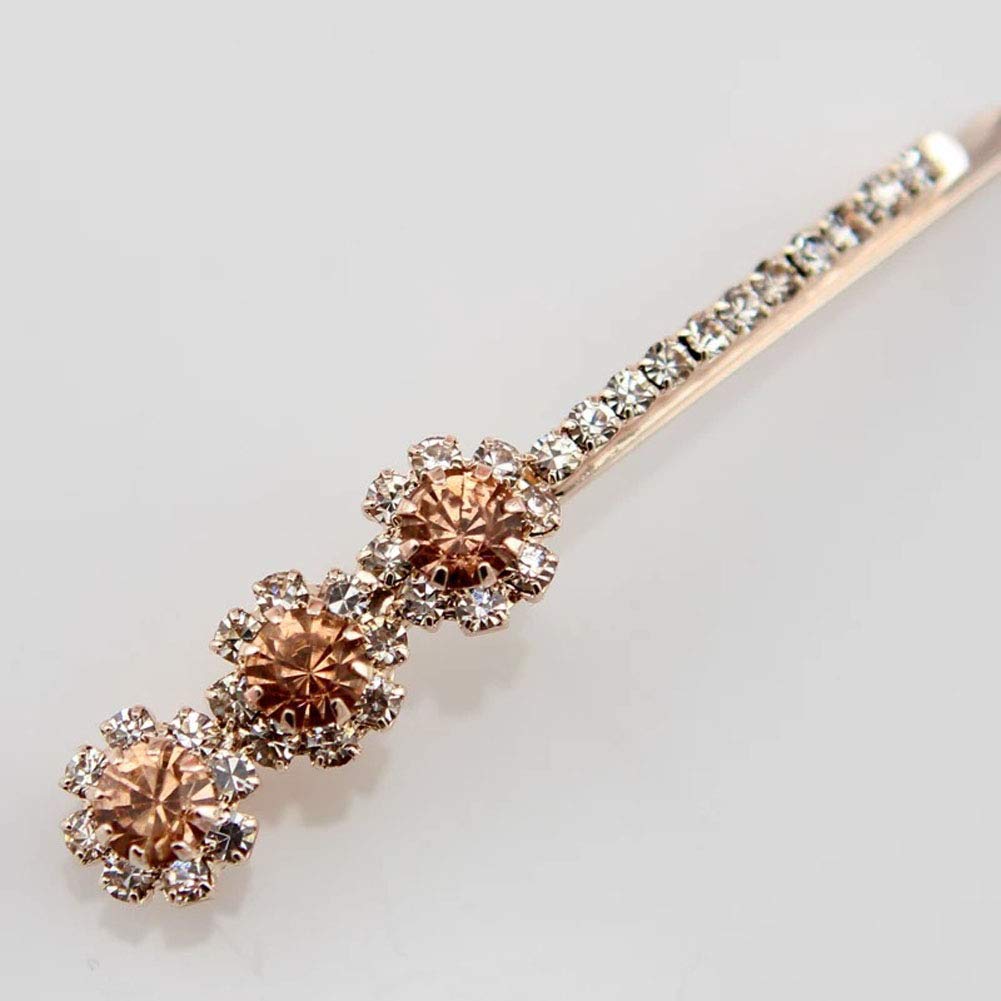 4 PCS Women Lady Crystal Hairpins Rhinestone Elegant Flower Hair Snap Clip Hair Pin Clamps Accessories Bobby Pin Headwear Beauty & Personal Care Suoirblss