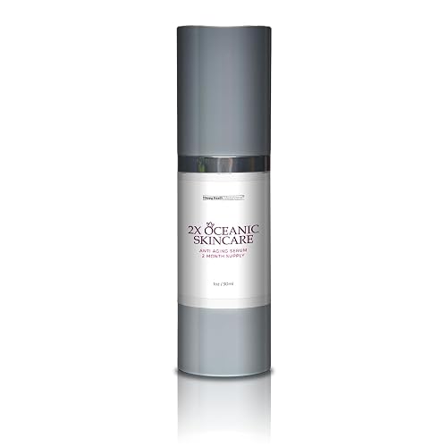 2X Oceanic Skincare Serum - Anti Aging Serum 2 Month Supply - Peptide Rich Regenerative Serum with Alpha Hydroxy Acids & Vitamin E - Help Repair Skin Beauty & Personal Care Happy Health Marketplace