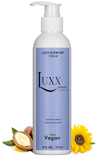 Luxx Blow Dry Cream | Frizz Control | Vegan Heat Protectant Styling Cream | Infused with Argan Oil & Shea Butter | Sulfate & Paraben-Free (6 Fl. Oz) Beauty & Personal Care MOEHAIR