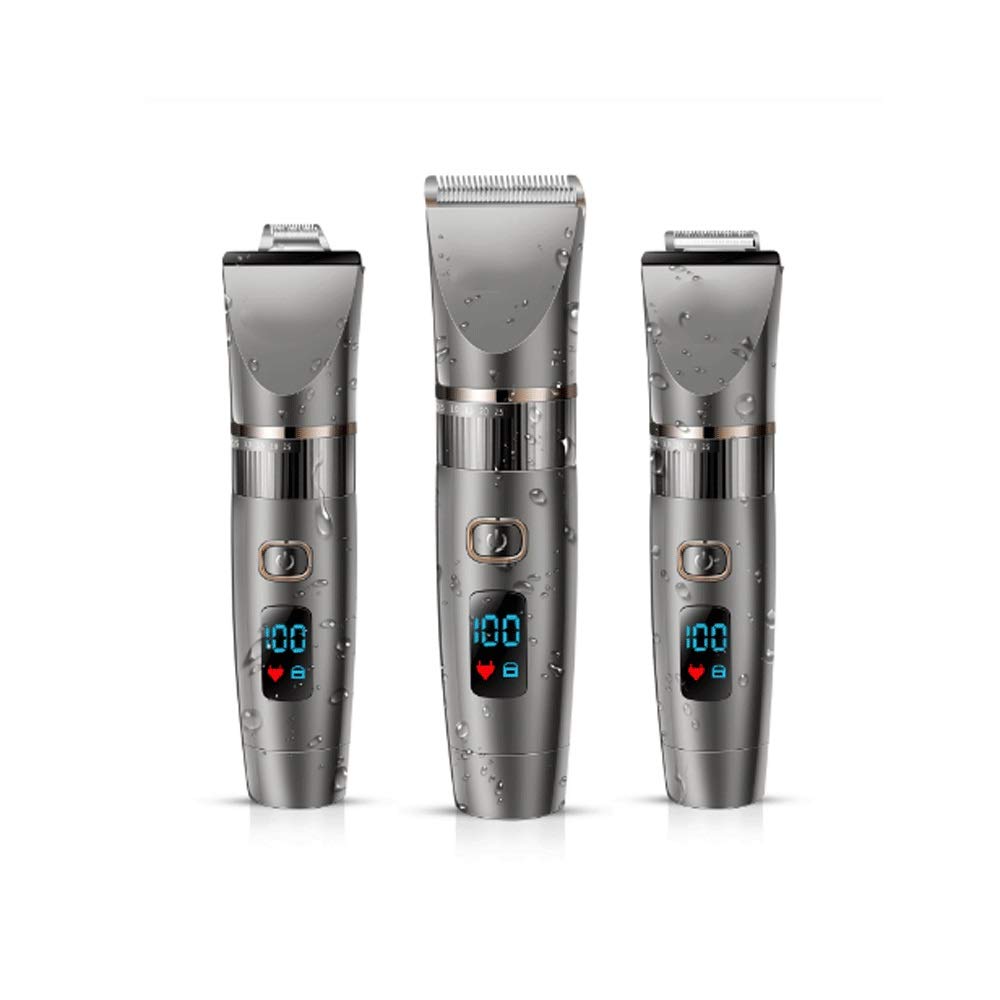 ZUIAI Professional Hair Clipper Waterproof Hair Clipper Men's Beauty Set Ceramic Blade Male LED Display Hairdressing Machine Beauty and Personal Care ZUIAI