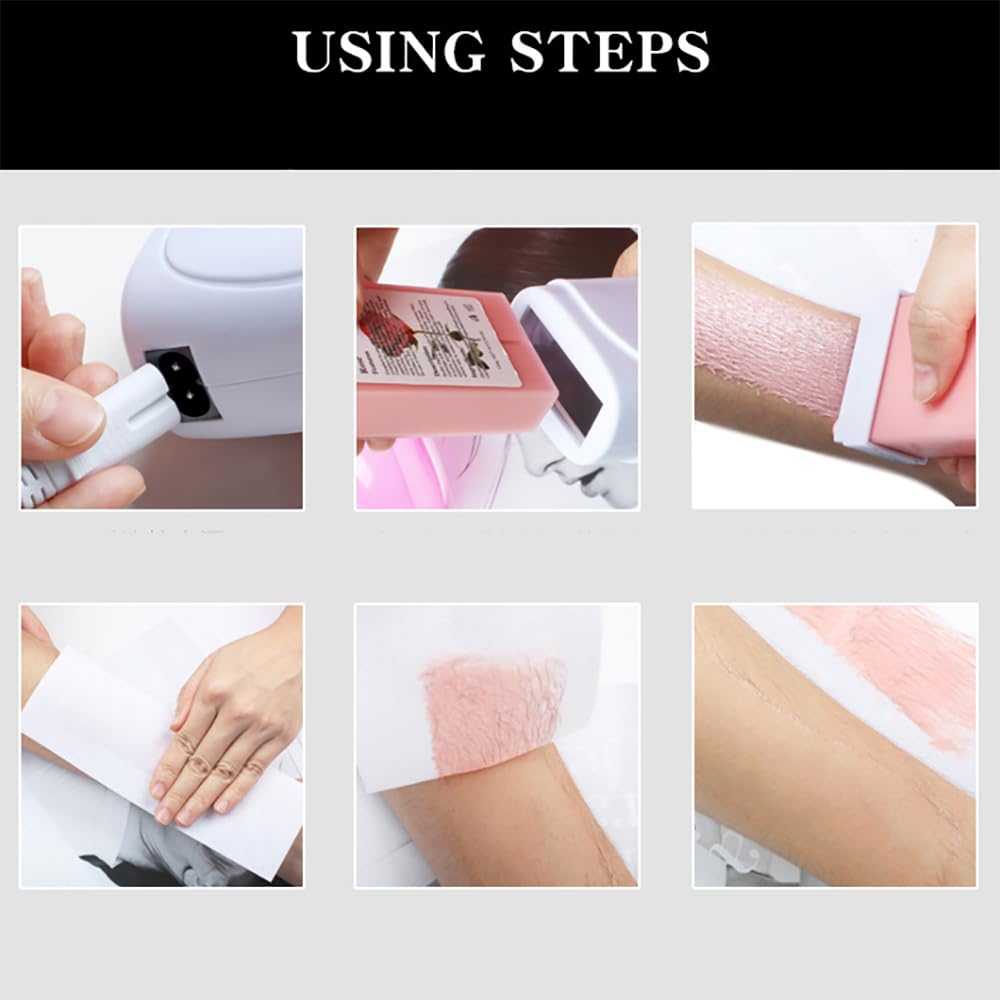 RENJJPBO Wax Heater, Portable Depilatory Machine, Transparent Window, Independent Switch, Removable and Easy to Clean, Used for Hair Removal Nursing Beauty and Personal Care RENJJPBO