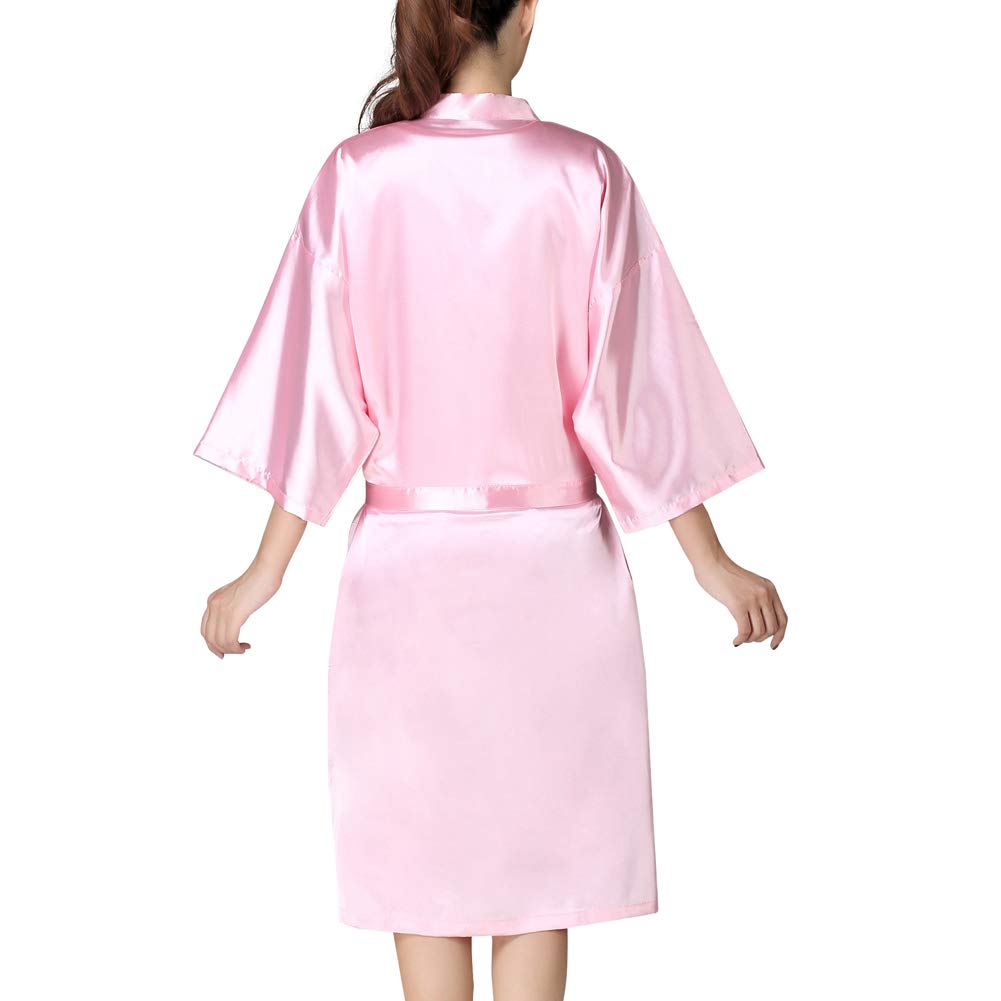 KAHOT Salon Client Gown Robe Cape Imitation Silk Hair Color Barber Smock Kimono Style Hairdressing Dress Beauty SPA Hotel Bathrobe Guest Clothes Beauty & Personal Care KAHOT