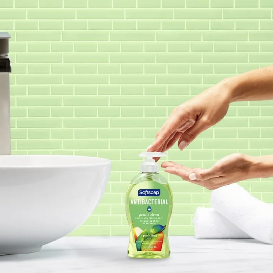 Softsoap Antibacterial Liquid Hand Soap Pump, Sparkling Pear Scent, Gentle Clean Formula, 11.25 fl oz (Pack of 6) Beauty & Personal Care Softsoap
