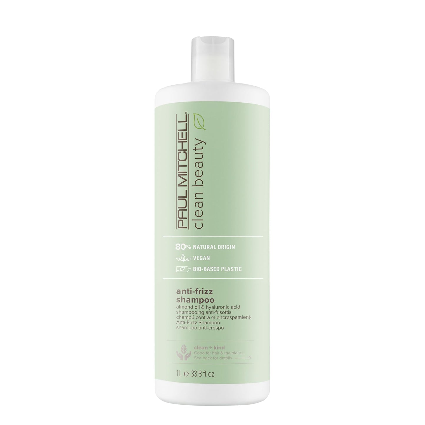 Paul Mitchell Clean Beauty Anti-Frizz Shampoo, Smoothes Hair, Calms Frizz, For Textured, Frizz-Prone Hair, 33.8 fl. oz. Beauty & Personal Care Paul Mitchell