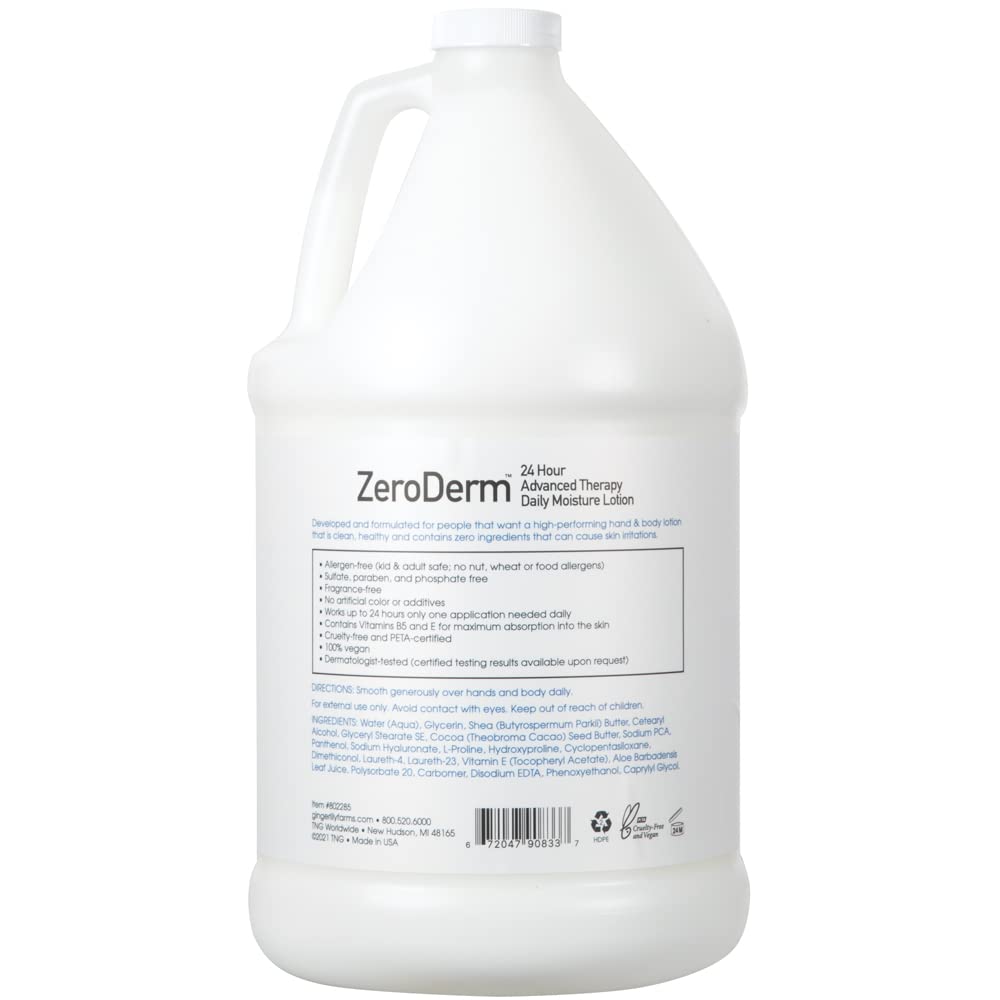 Ginger Lily Farms Botanicals ZeroDerm 24 Hour Advanced Therapy Daily Moisture Lotion, Allergen-Free, 100% Vegan & Cruelty-Free, Fragrance Free, 1 Beauty & Personal Care Ginger Lily Farms