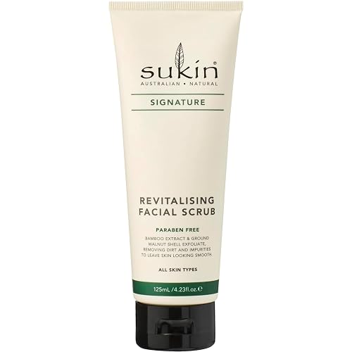 Sukin Signature Facial Scrub, Revitalizing - Natural Face Exfoliant with Bamboo Extract + Walnut Shell Powder, Microbead-Free, 4.23 Oz Beauty & Personal Care Sukin