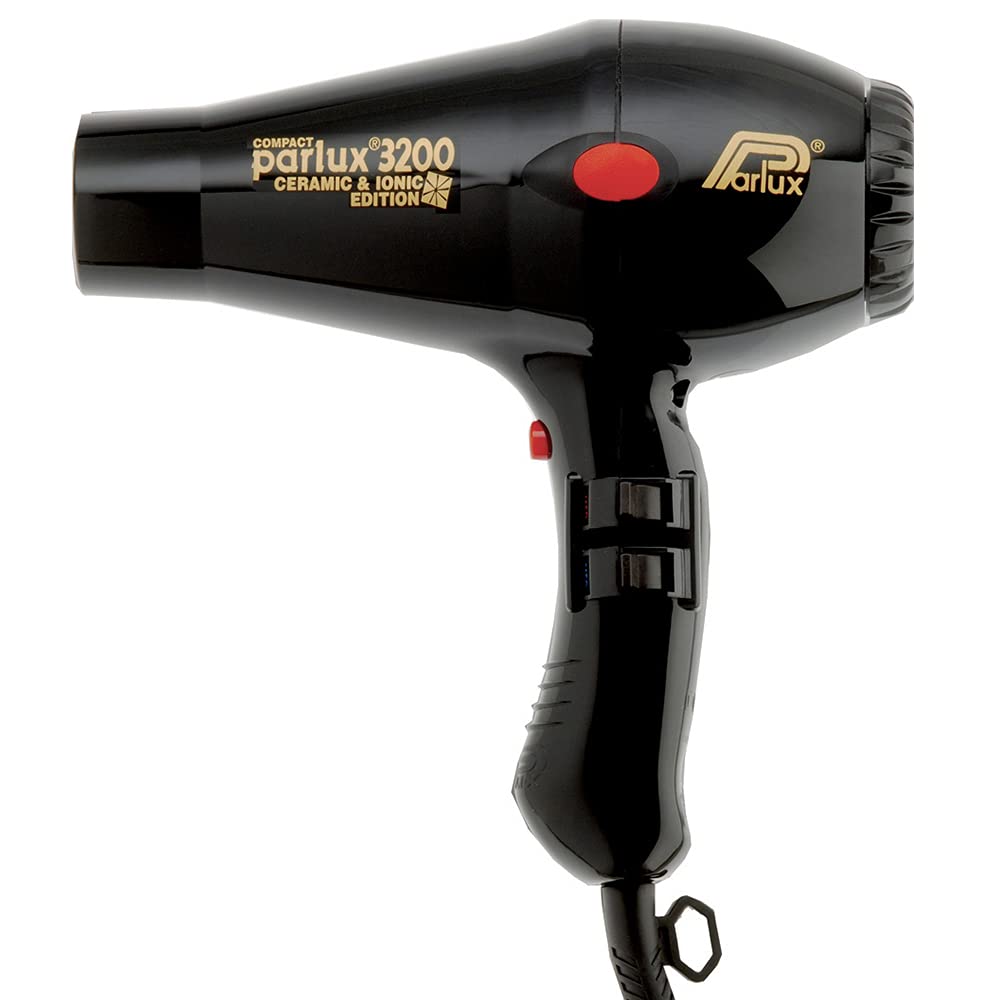 Parlux 3200 Compact Ceramic and Ionic Black Hair Dryer and Miracle Large Detangling Brush Mint Green Nylon Boar Bristles Beauty & Personal Care M Hair Designs