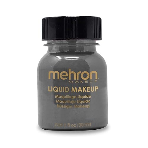 Mehron Makeup Liquid Makeup | Face Paint and Body Paint Perfect for Halloween, Cosplay I Air Brush Compatible Body Paint (1 oz) (MONSTER GREY) Beauty & Personal Care Mehron