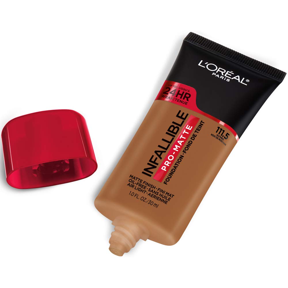 L'Oreal Paris Cosmetics Makeup Infallible Pro-Matte Liquid Longwear Foundation, Nutmeg, 1 fl oz