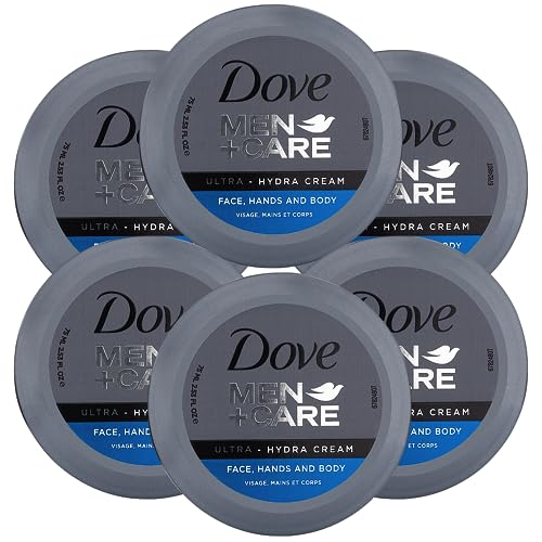 Dove Men+Care Ultra Hydra Cream, Face, Hands and Body Care, All Skin Types, 6 Pack of 2.53 Oz Each Beauty and Personal Care Dove Default Title
