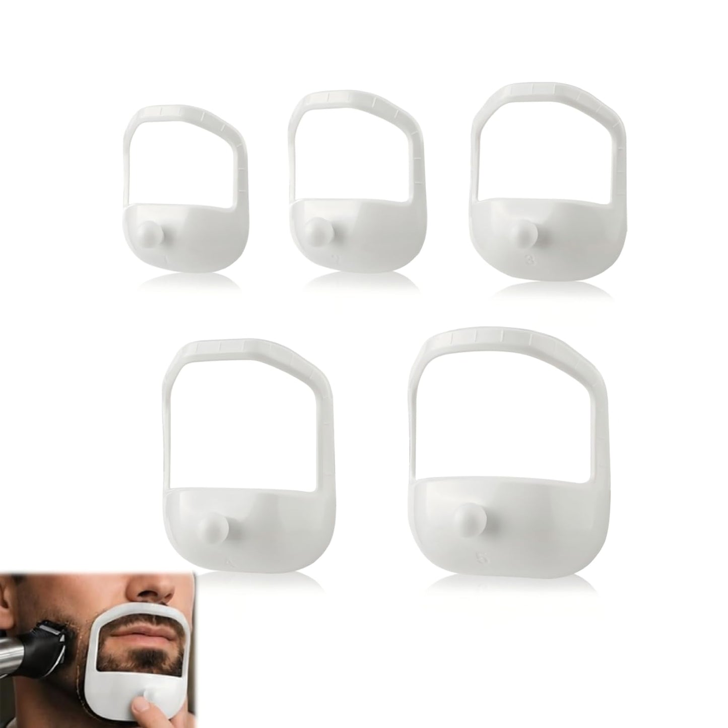 HORWIA 5Pcs Beard Shaper,Goatee Beard Styling Stencils Different Size,Beard Lineup Tool,Precision Goatee Template for Clean Sleek Stylish BeardLines Beauty and Personal Care horwia