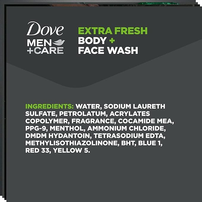 Dove Men+Care Body and Face Wash Extra Fresh, 32 Fluid Ounce (Pack of 2) Beauty & Personal Care Dove