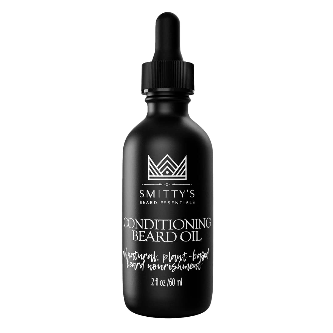 Angie Watts Smitty’s Conditioning Beard Oil, 2oz - All Natural and Organic Ingredients - Softens, Conditions and Promotes Beard Growth - Beard Beauty & Personal Care Angie Watts