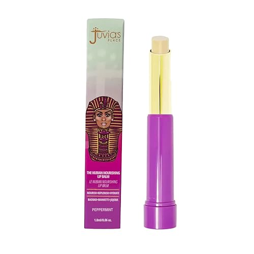 Juvia's Place The Nubian Nourishing Lip Balm | Peppermint - Moisturizing Lip Chap, Long-Lasting Hydration with Baobab, Manketti, Sunflower and Jojoba Beauty & Personal Care Juvia's Place