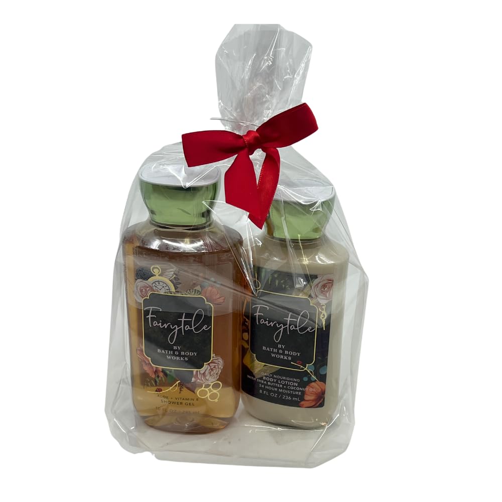 Bath & Body Works FAIRYTALE 2-piece Gift Set with a Red Bow for Holidays & Gifts - Shower Gel 10 fl oz & Body Lotion 8 fl oz Beauty & Personal Care Bath & Body Works