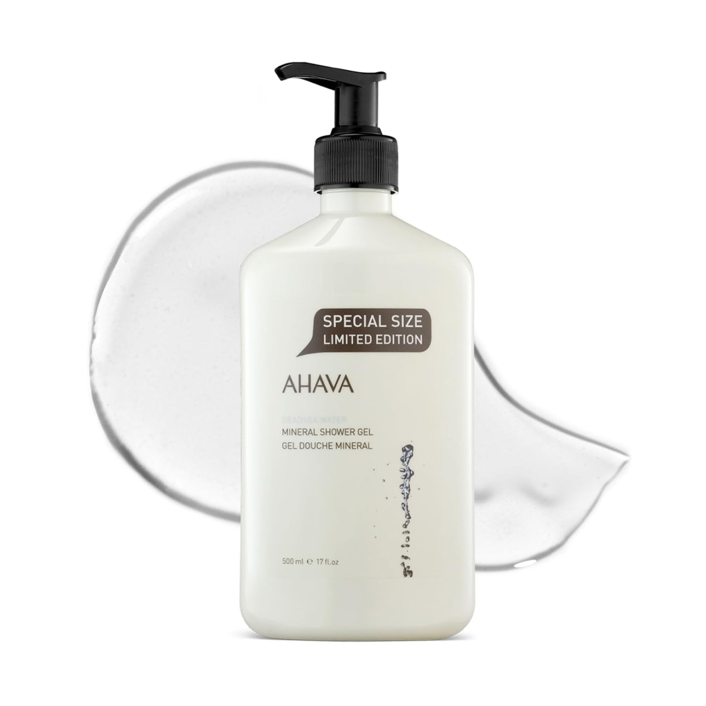 AHAVA Dead Sea Mineral Shower Gel 17 fl oz - Luxury Hydrating Body Wash with Aloe Vera & Osmoter Minerals, Gentle Cleanser for Dry & Sensitive Skin Beauty & Personal Care AHAVA