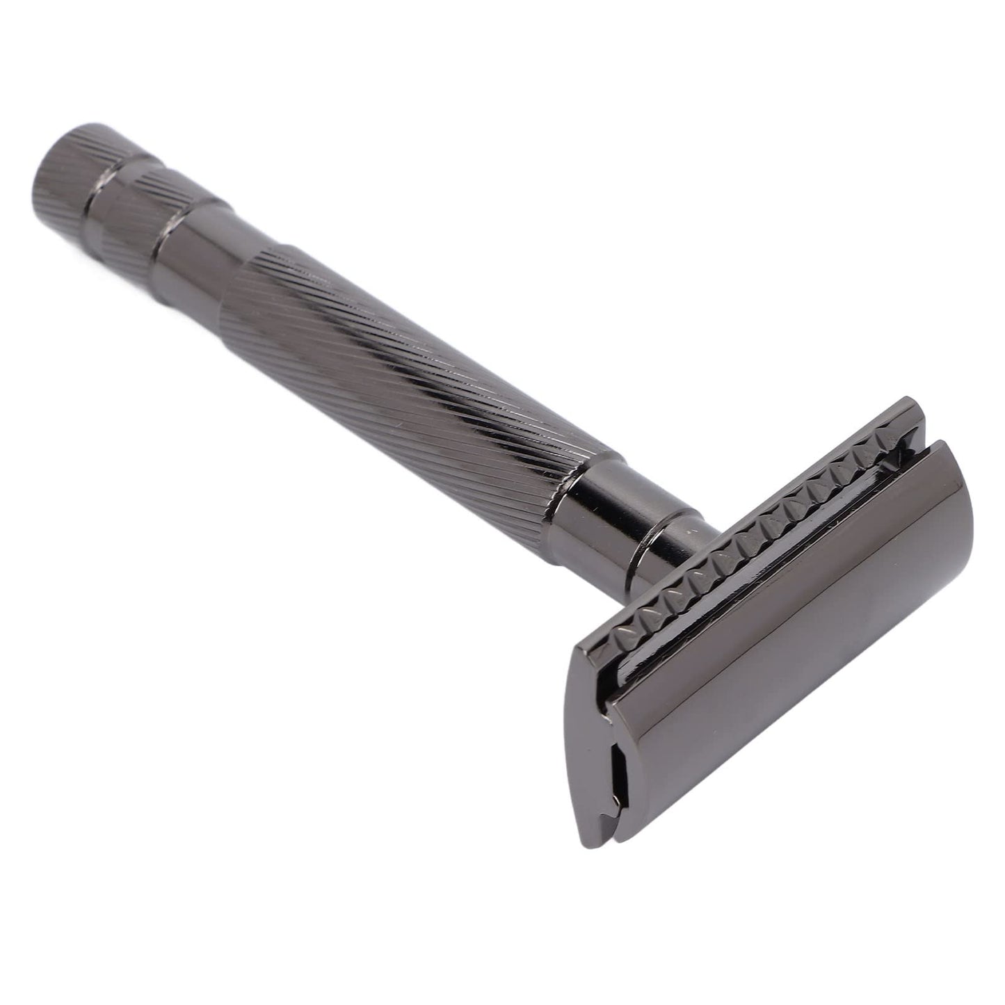 Vintage Style Double Edge Safety Razor for Men - Smooth & Accurate Shave, Ergonomic Nonslip Handle, Durable Premium Zinc Alloy Construction (Black) Beauty and Personal Care Ymiko