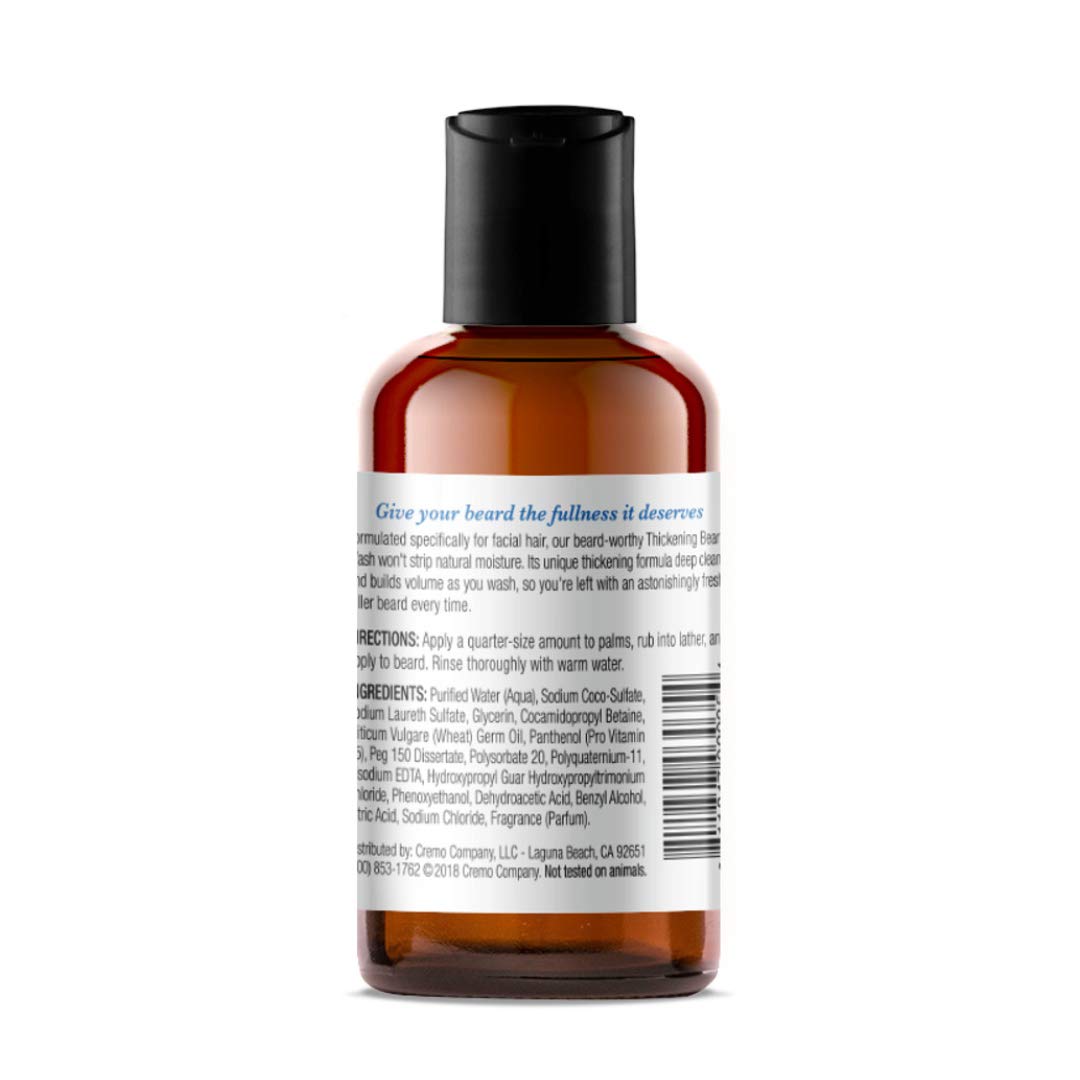 Cremo Beard Wash Thickening Formula Deep Cleans While Adding Volume, 4 Fl Oz Beauty & Personal Care Cremo