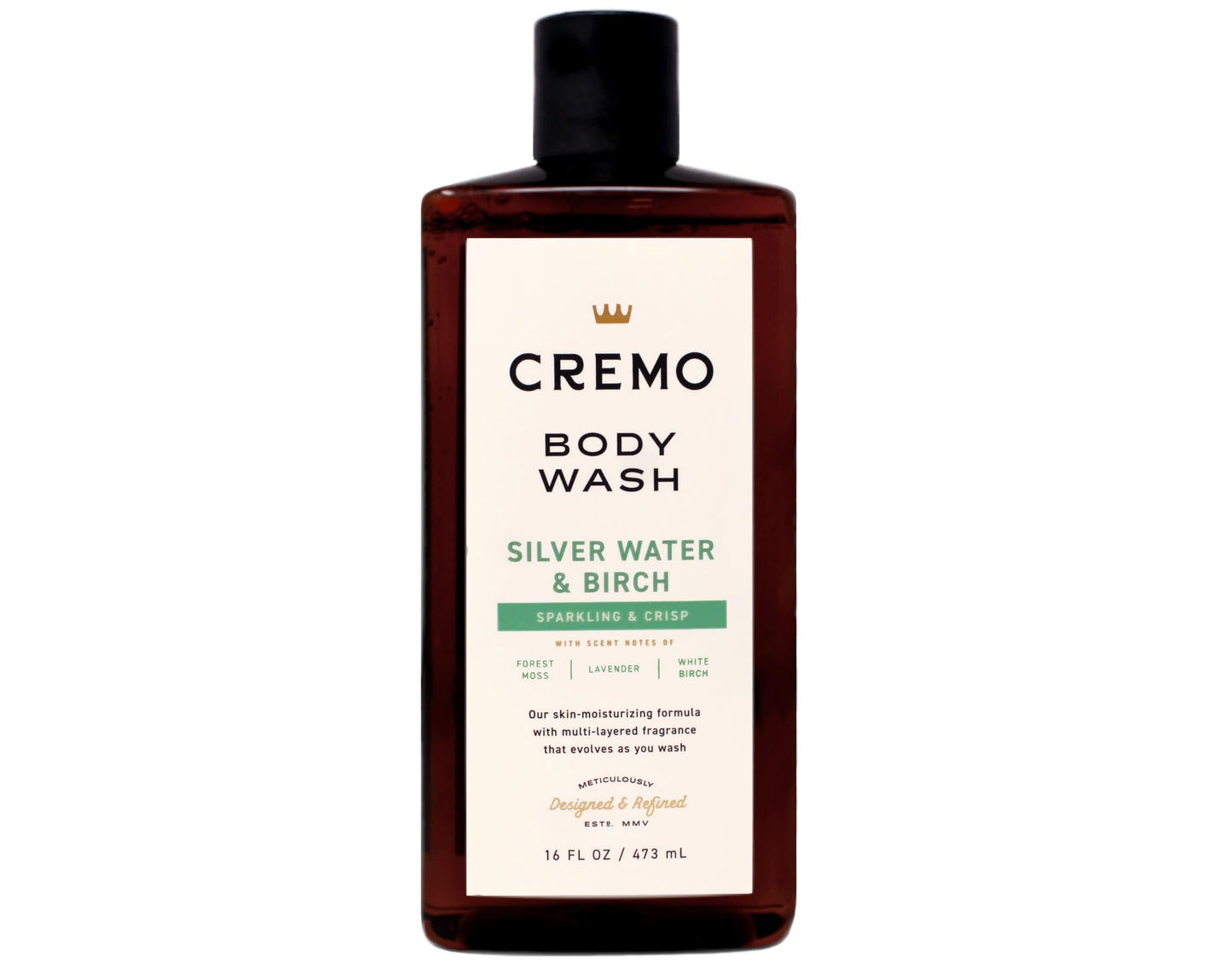 Cremo Body Wash for Men, Silver Water & Birch, Sparkling & Crisp, 16 Fl Oz Beauty & Personal Care Cremo
