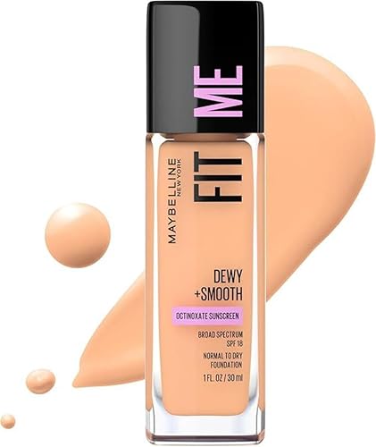 Maybelline New York Fit Me! Liquid SPF 18 Foundation, Buff Beige 130 Beauty & Personal Care MAYBELLINE