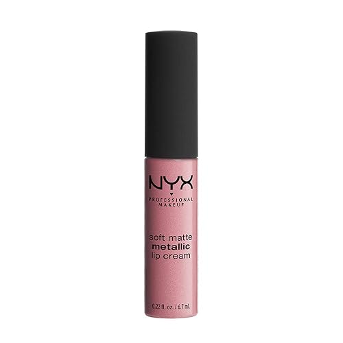 NYX PROFESSIONAL MAKEUP Soft Matte Metallic Lip Cream, Liquid Lipstick - Milan (Dark Pink-Brown) Beauty & Personal Care NYX PROFESSIONAL MAKEUP