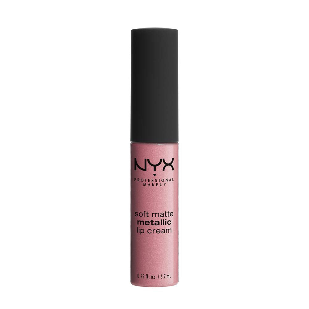 NYX PROFESSIONAL MAKEUP Soft Matte Metallic Lip Cream, Liquid Lipstick - Milan (Dark Pink-Brown) Beauty & Personal Care NYX PROFESSIONAL MAKEUP