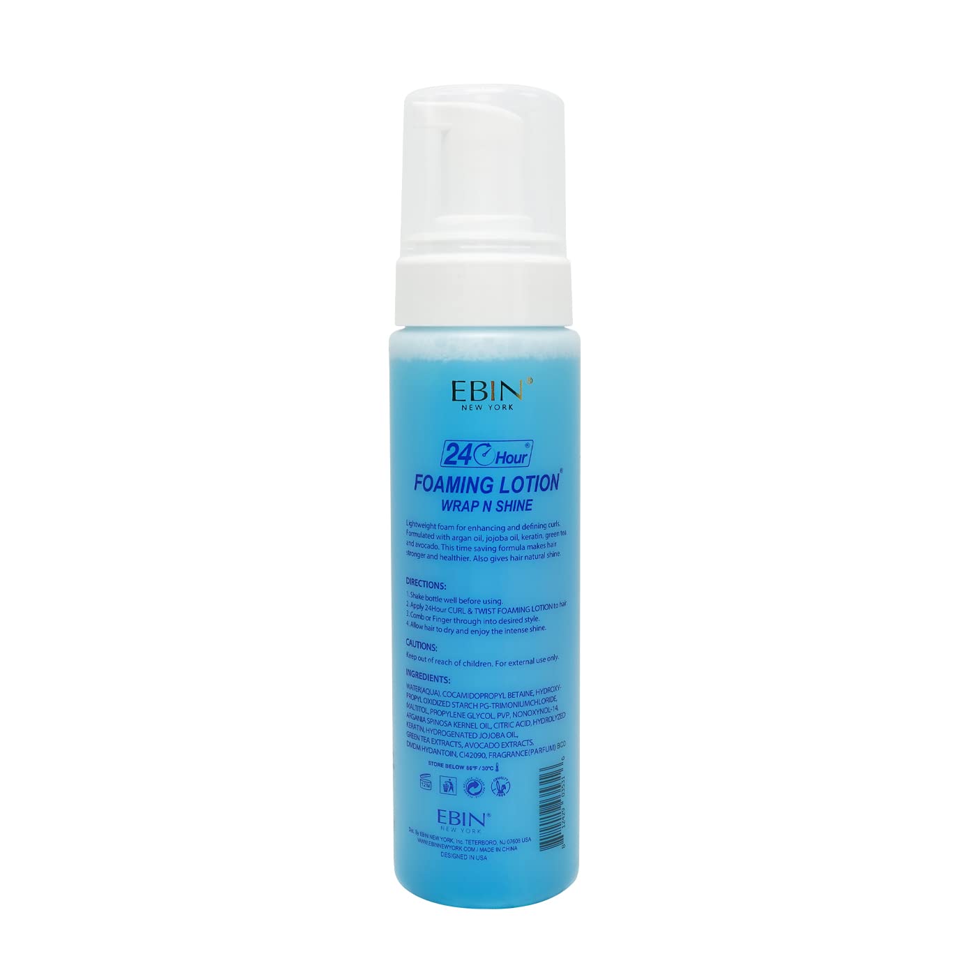 Curl & Twist Foaming Lotion Original - 8.5 oz/ 250ml | Enhancing Natural High Shine Curls, Taming Flyaways, Adding Volume - All Day Definition Beauty & Personal Care EBIN NEW YORK