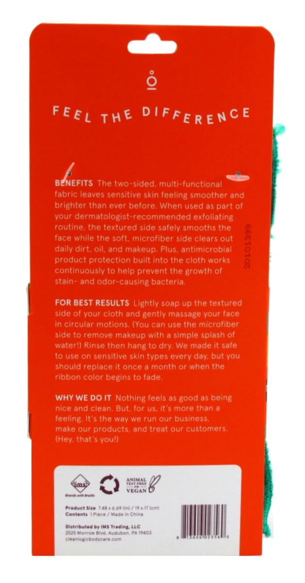 Clean Logic Bath & Body Dual Texture Face Cloth (Pack of 3) Beauty & Personal Care Cleanlogic