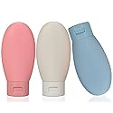 3 Pcs Travel Bottles Set,60ML Travel Bottles & Containers,Small Mini Empty Plastic Squeeze Bottles for Travel Toiletries,Shampoo and Conditioner Beauty & Personal Care LIYUABU