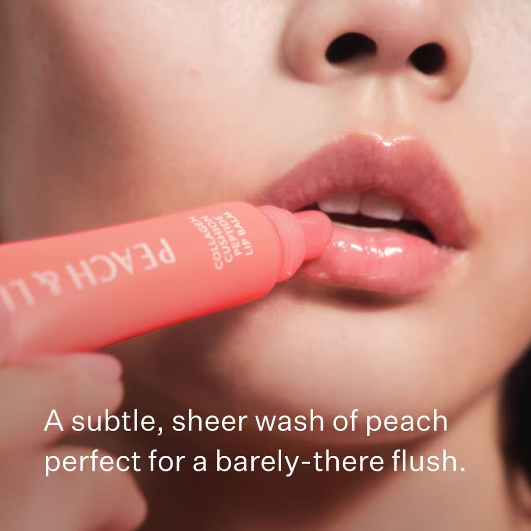 Peach & Lily Collagen Cushion Peptide Sheer Peach Lip Balm Beauty and Personal Care Peach & Lily