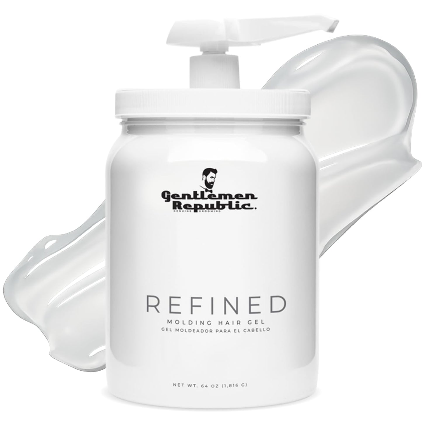 Gentlemen Republic 64oz Refined Men's Hair Gel - Professional Formula for 24 Hour Shine and Strong Hold, Humidity Resistant Styling Gel for hair Beauty & Personal Care Gentlemen Republic