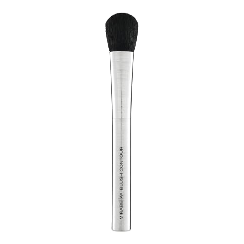 Mirabella Contouring Blush Brush, Premium Professional Makeup Brush Collection, Cruelty-Free Synthetic Bristle Brush with Hand-Sculpted Brushed Beauty & Personal Care Mirabella
