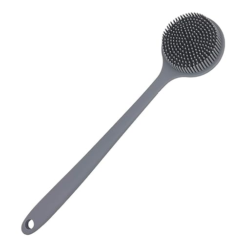 DNC Silicone Back Scrubber for Shower Bath Body Brush with Long Handle (Gray) Beauty & Personal Care DNC