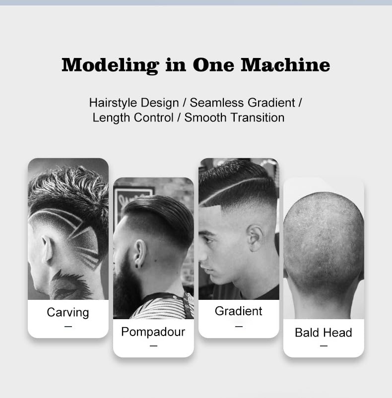 Professional Hair Clippers Set for Men, Cordless Trimmers Kit with LED Display,8 Limit Combs, Electric Beards Trimmer Haircut Grooming Gift for Women Beauty and Personal Care QDKVTNDJZ