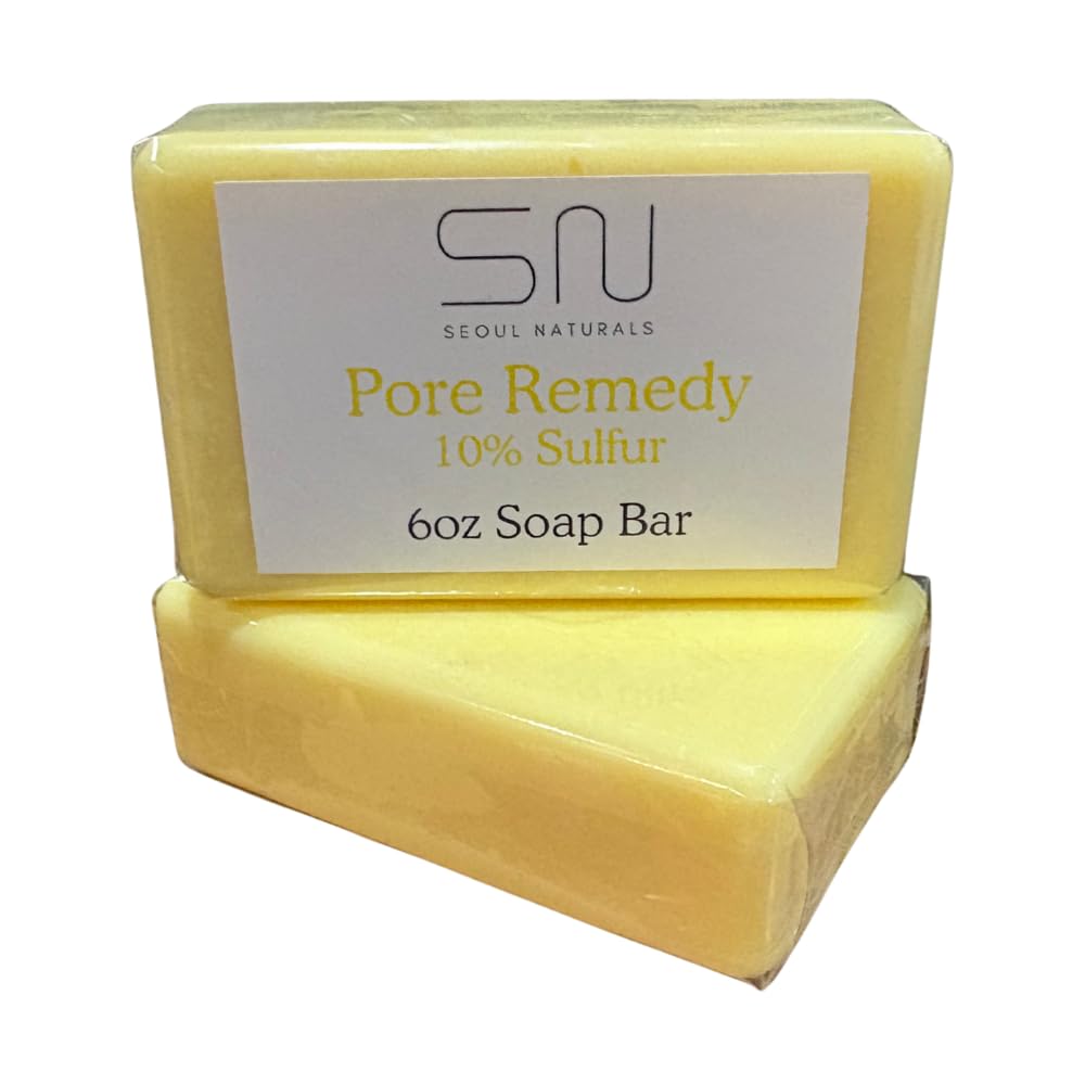Seoul Naturals Pore Remedy 10% Sulfur Soap with Lemongrass and Tea Tree Oil for Acne, Blemishes, and Deep Cleansing, k beauty inspired,12oz, 2 x 6oz Beauty & Personal Care Seoul Naturals