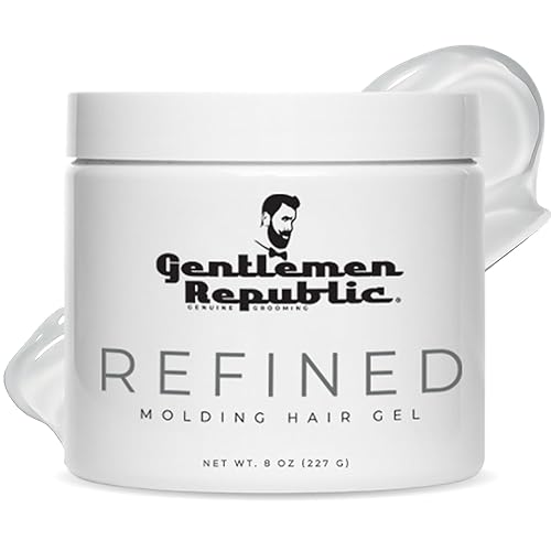 Gentlemen Republic 8oz Refined Hair Gel - Professional Formula for 24 Hour Shine and Hold, Humidity Resistant, 100% Alcohol-Free and Never Flakes Beauty & Personal Care Gentlemen Republic