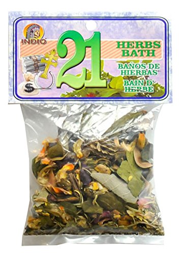 21 Herbs Bath Herbs 0.75oz Jar Beauty and Personal Care INDIO