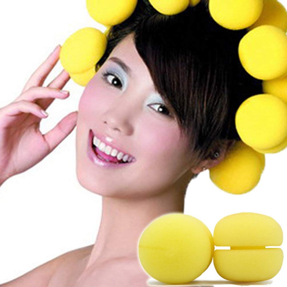 Beaupretty Hair Curler Sponge Rollers 12 Pcs Mushroom Round Foam Balls Soft Hair Styling Tool for Women Overnight Diy Curlers