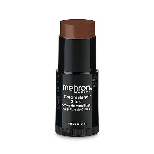 Mehron Makeup CreamBlend Stick | Face Paint, Body Paint, & Foundation Cream Makeup | Perfect for Halloween .75 oz (21 g) (Sable Brown) Beauty & Personal Care Mehron